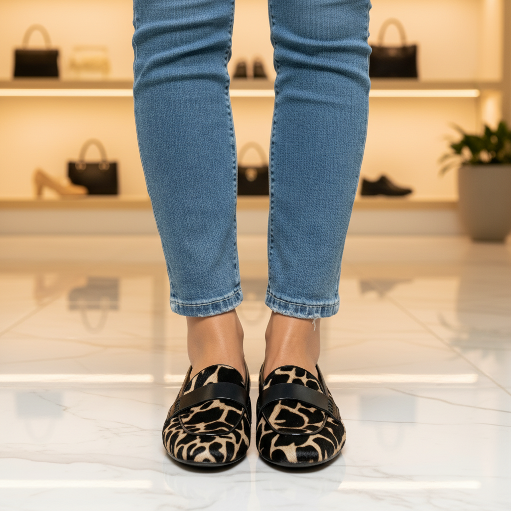 Leoparden-Loafer mit Komfortpassform für Frauen | Erin