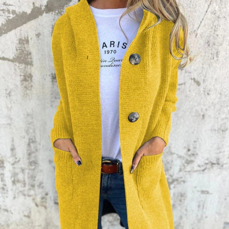 Eleganter langer Cardigan mit lockerer Passform für Damen | Valenia