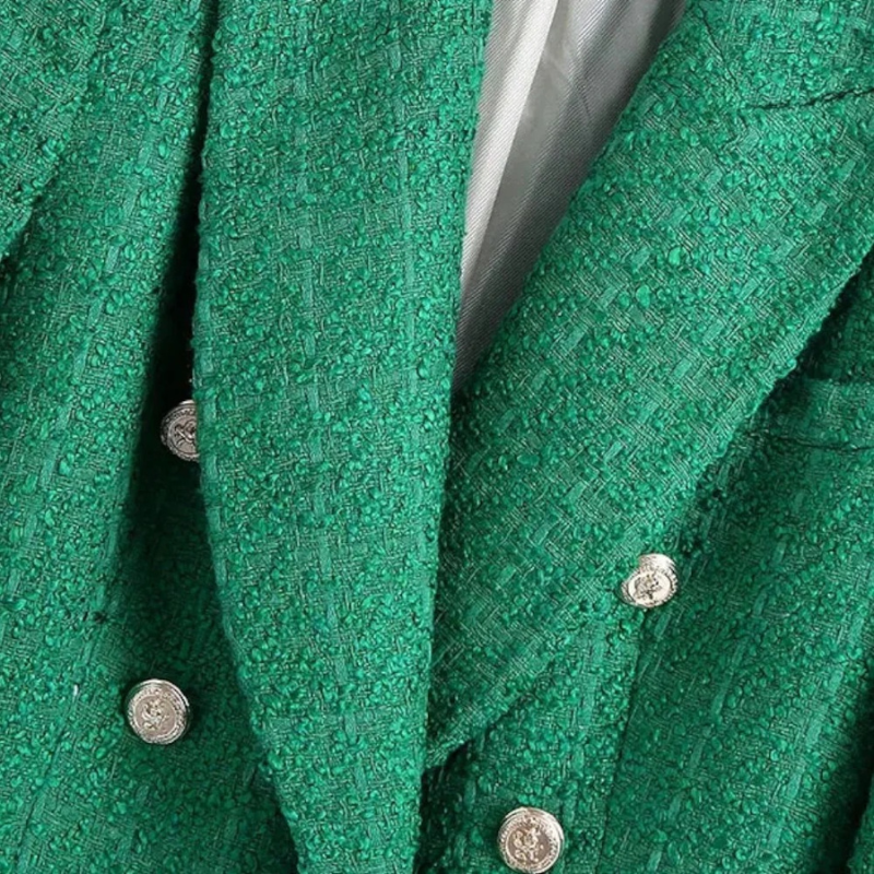 Damen anspruchsvoller doppelreihiger Blazer, eleganter und moderner Look