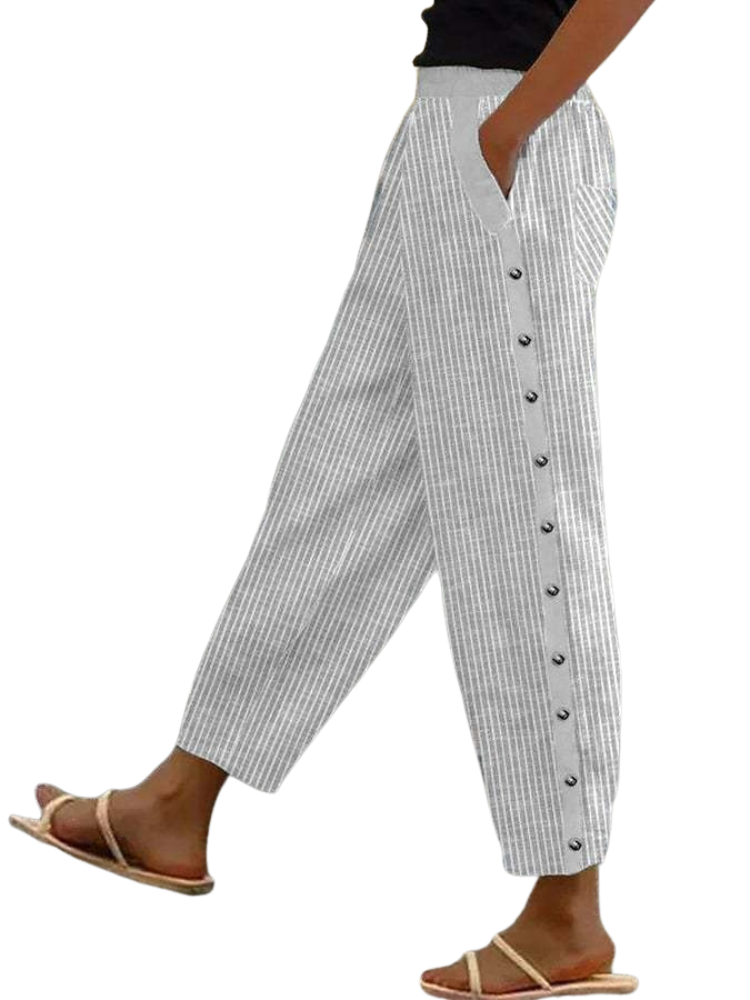 Damen atmungsaktive Hose in lockerem Schnitt für Sport und Freizeit.