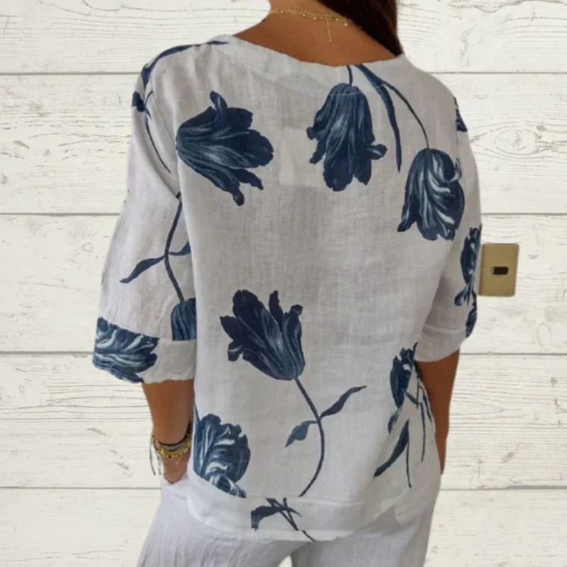 Damen atmungsaktive Sommerbluse in zeitlosem Design für warme Tage