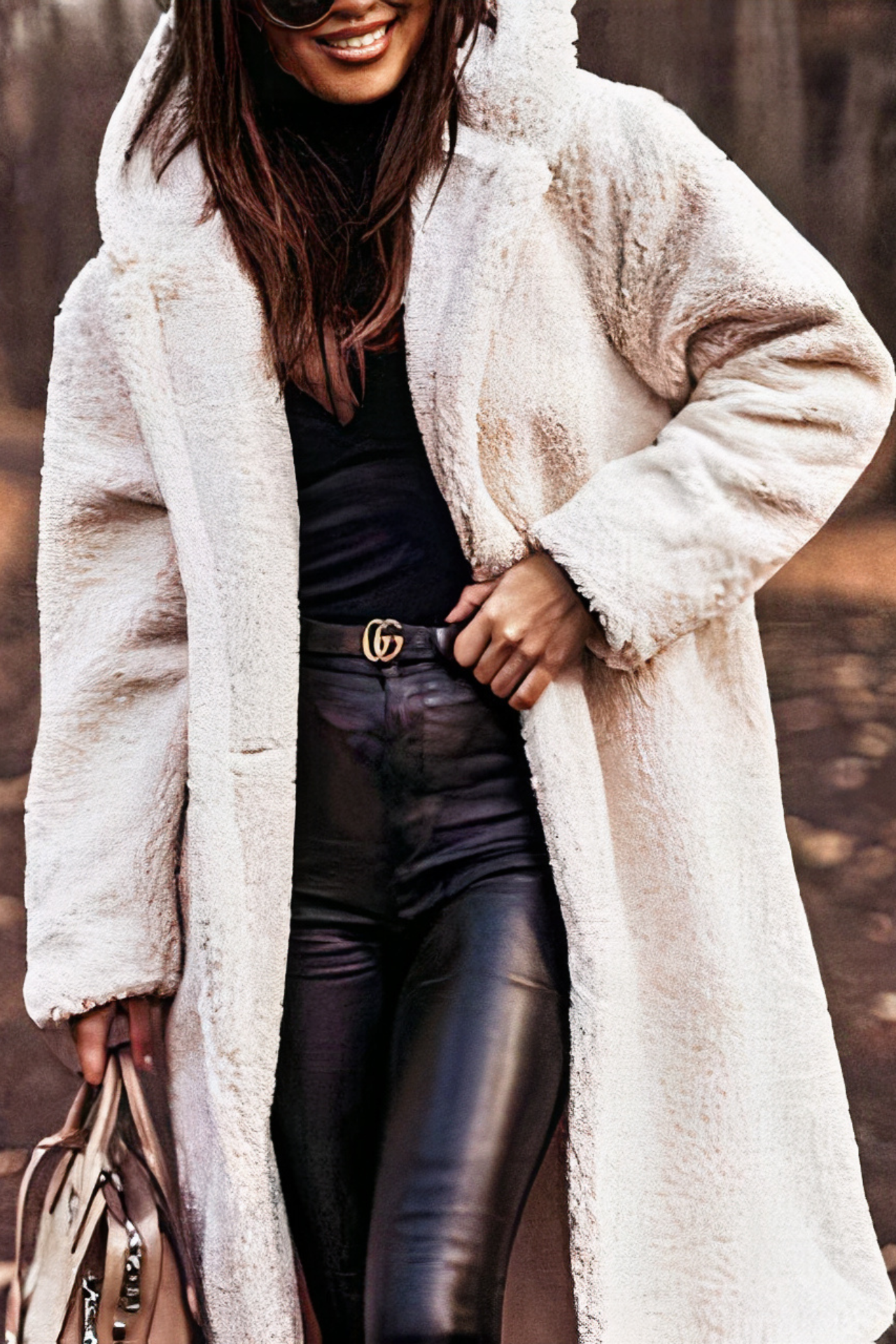 Damen bequemer Mantel mit Kapuze in modernem Design für den Alltag