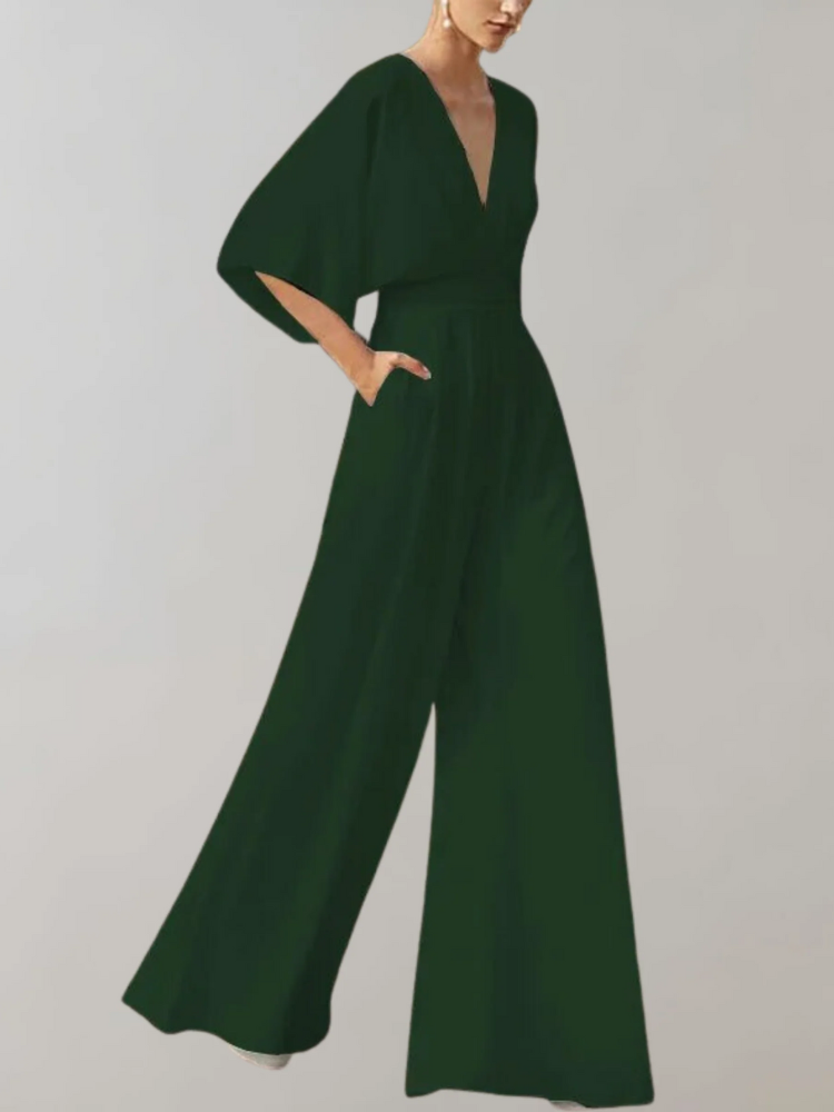 Damen eleganter Jumpsuit mit weitem Bein in stilvollem Design für besondere Anlässe