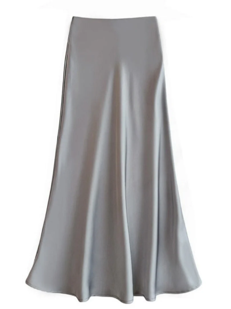 Damen eleganter Maxirock in langer, ausgestellter Form für stilvolle Outfits.