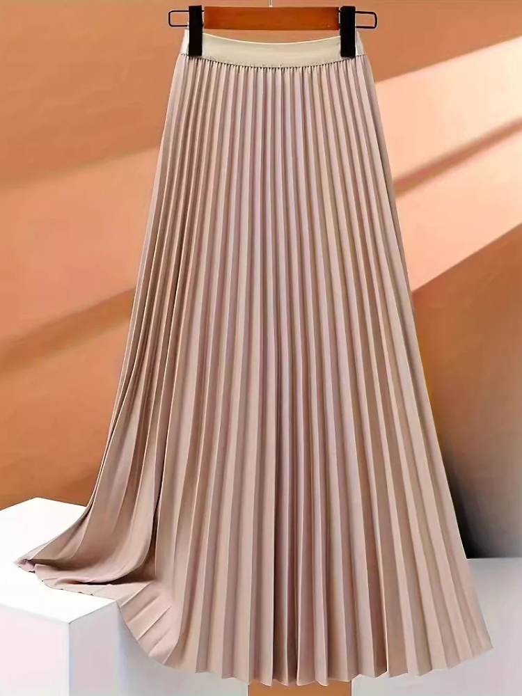 Damen eleganter Midirock mit hoher Taille – stilvoller Rock für Alltag und besondere Momente.