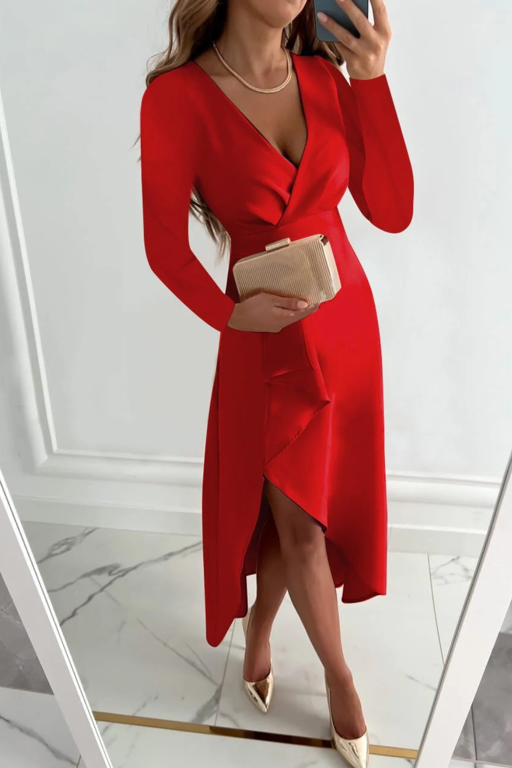 Damen elegantes Bürokleid in klassischem Design für den Berufsalltag