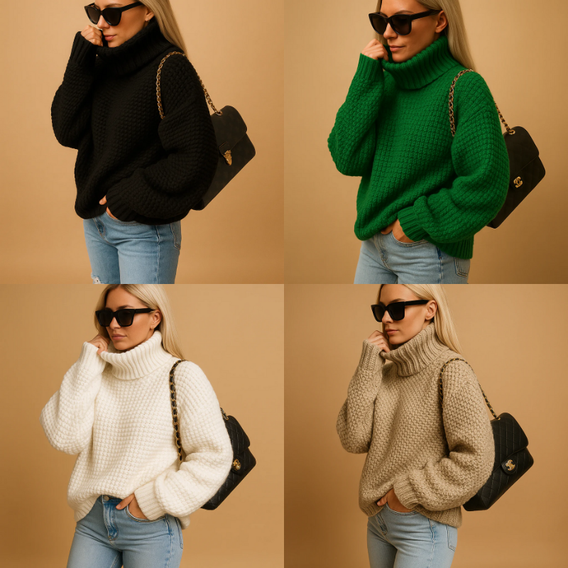 Damen gestrickter bequemer Pullover mit elegantem Design für gemütliche und stilvolle Outfits.