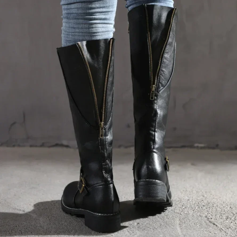 Damen klassische hohe Stiefel im Cowboy-Stil für markante Outfits