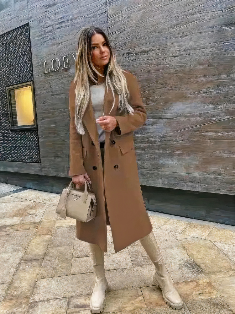 Damen klassischer winddichter Trenchcoat in elegantem Design