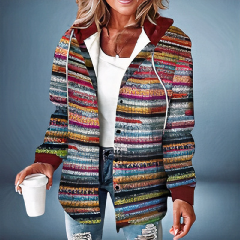 Damen lässige Kapuzenjacke in modernem Design, ideal für Alltag und Freizeit