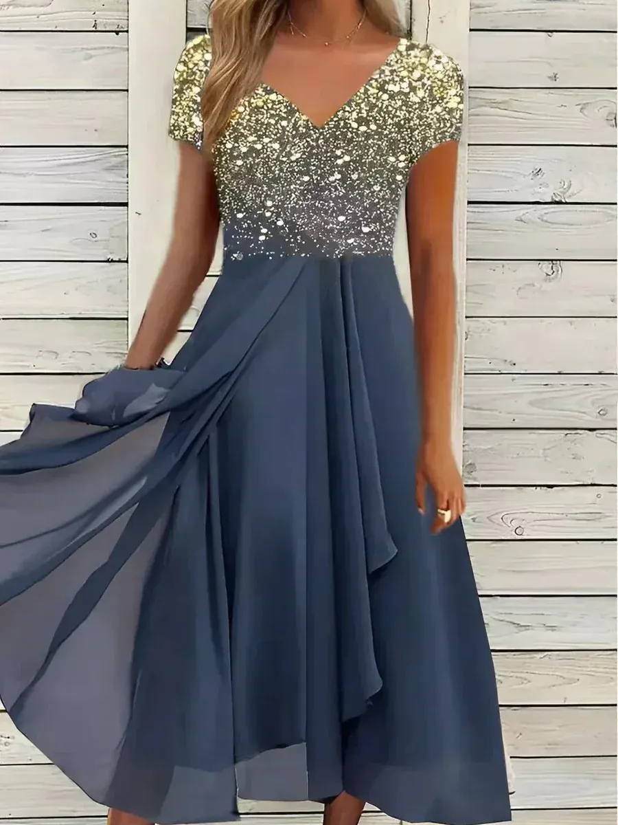 Damen lässiges Vintage-Blumenkleid mit floralem Muster für stilvolle Freizeit-Looks