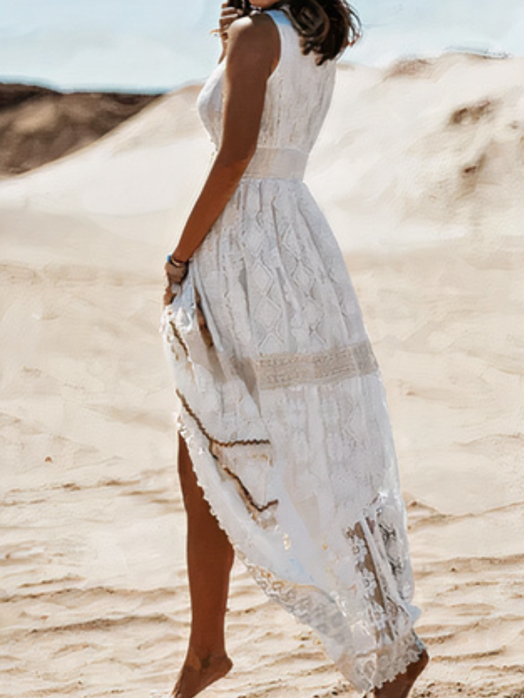 Damen luftiges Boho-Strandkleid für sommerliche, entspannte Outfits mit Stil