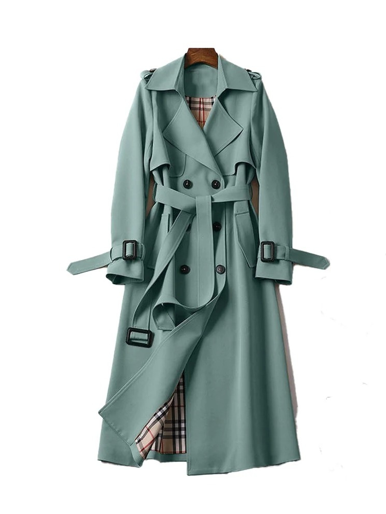 Damen klassischer Trenchcoat in elegantem Herbstdesign