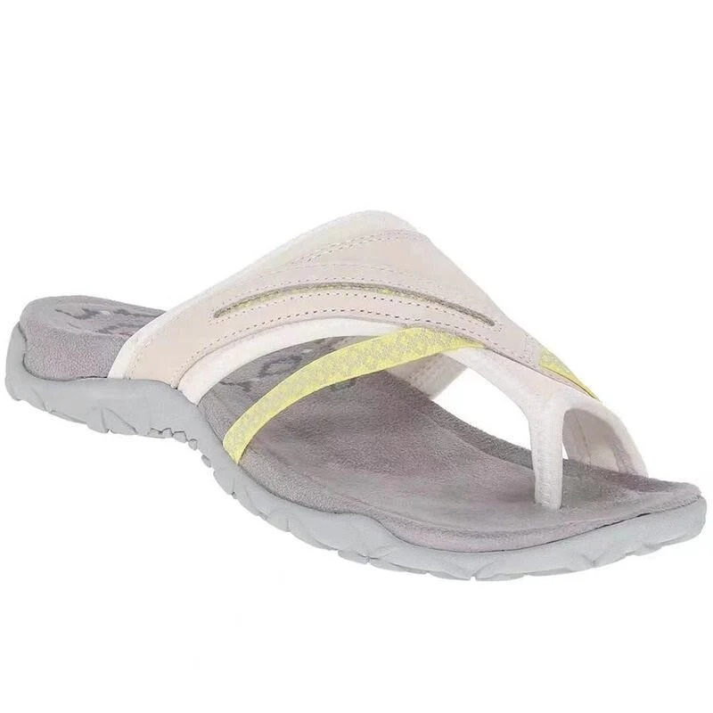 Damen stützende Slip-On-Sandalen mit ergonomischem Fußbett für komfortables Gehen