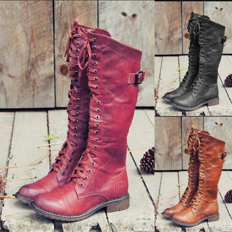 Damen stylische Vintage-Stiefel im klassischen Design