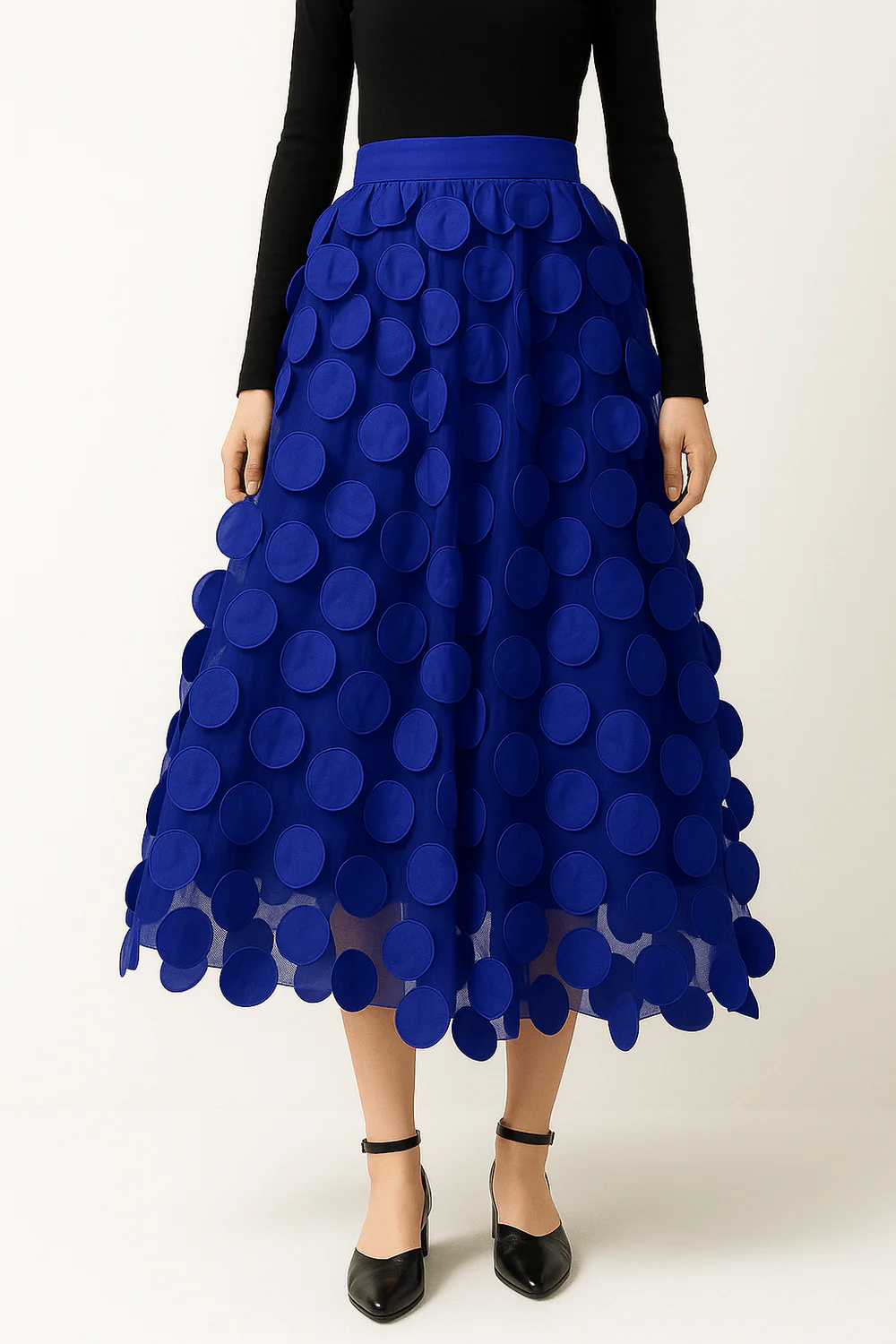 Damen stylischer Vintage-Midirock für elegante und moderne Outfits mit Retro-Charme