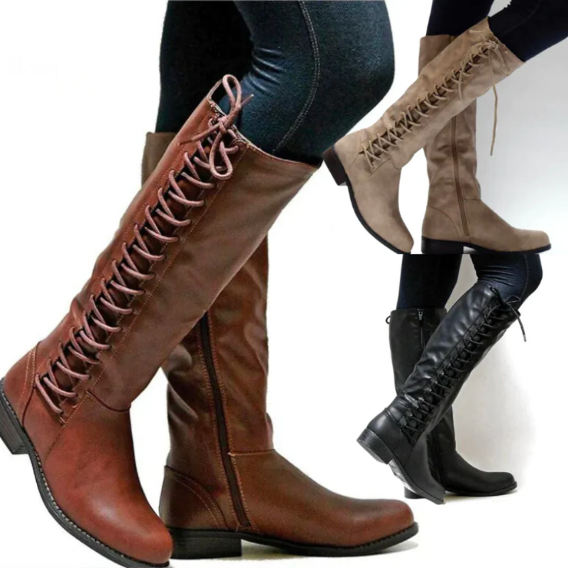 Damen trendige hohe Stiefel für stilvolle und vielseitige Outfits