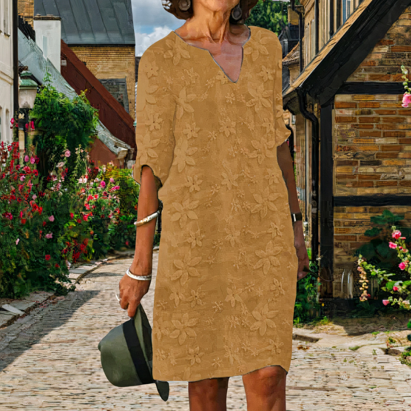 Damen Vintage stilvolles Kleid mit femininem Schnitt für elegante Alltags- und Event-Looks