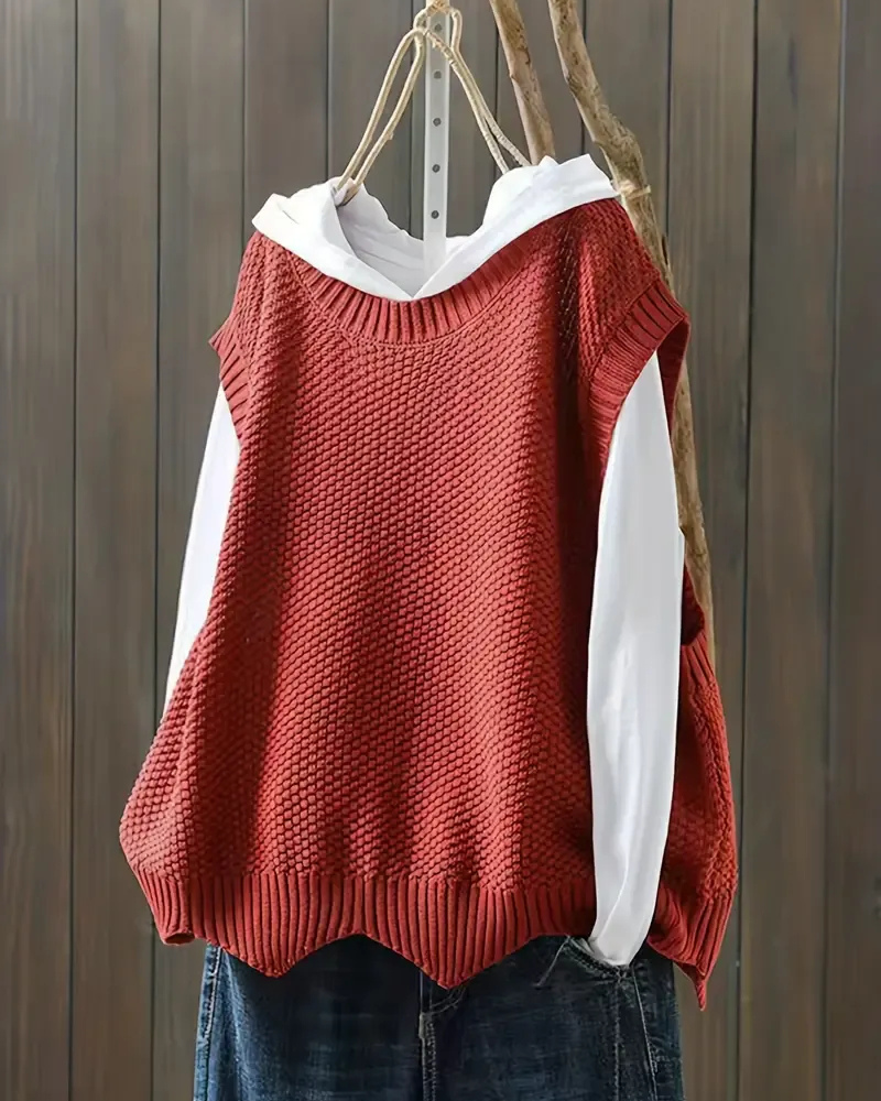 Damen warme ärmellose Weste für kühle Tage