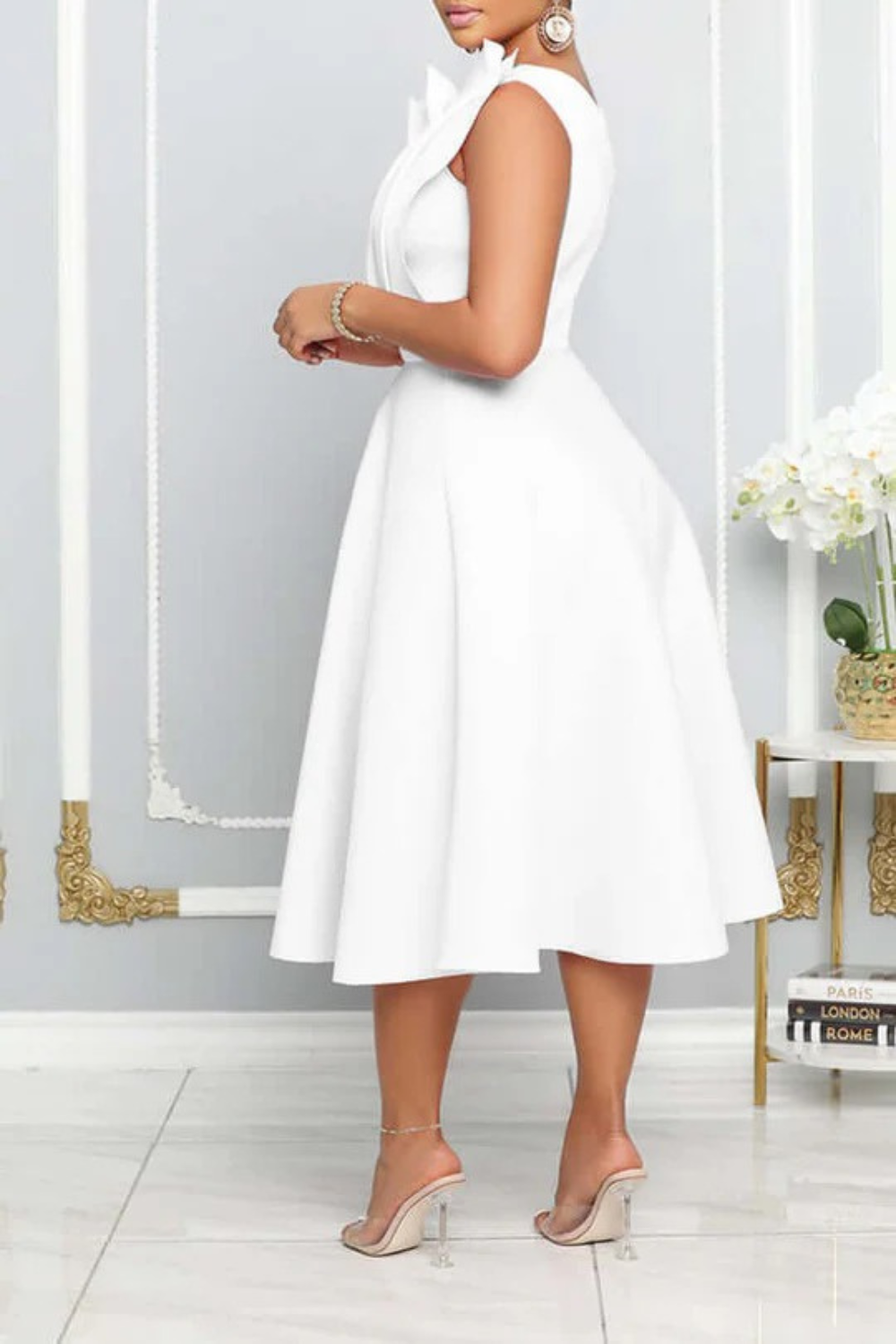 Damen Cocktailkleid mit asymmetrischem Ein-Schulter-Design für festliche Anlässe