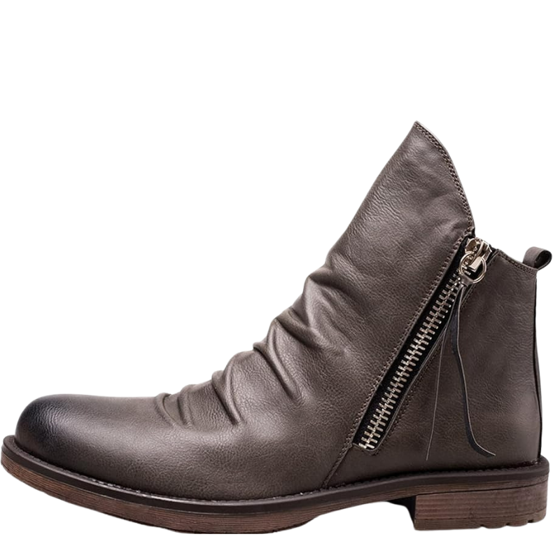 Elegante Herrenstiefel mit Reißverschluss in klassischem Design für Alltag und Büro.