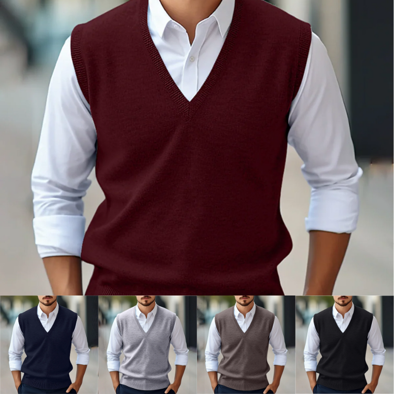 Eleganter ärmelloser Pullover für Herren in modernem Design