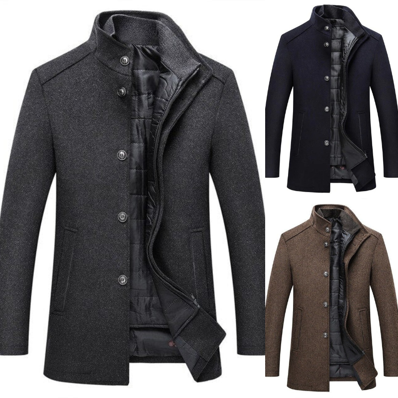 Eleganter Business-Mantel für Herren Warme für stilvolle Auftritte im Alltag und Beruf