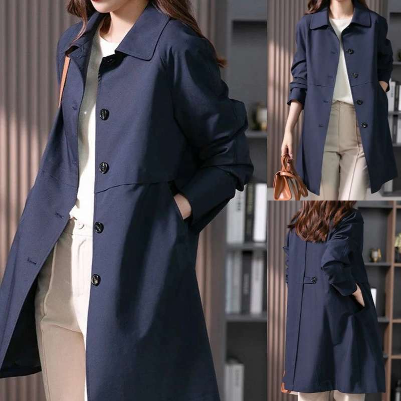 Eleganter Vintage-Trenchcoat für Damen im zeitlosen Retro-Stil