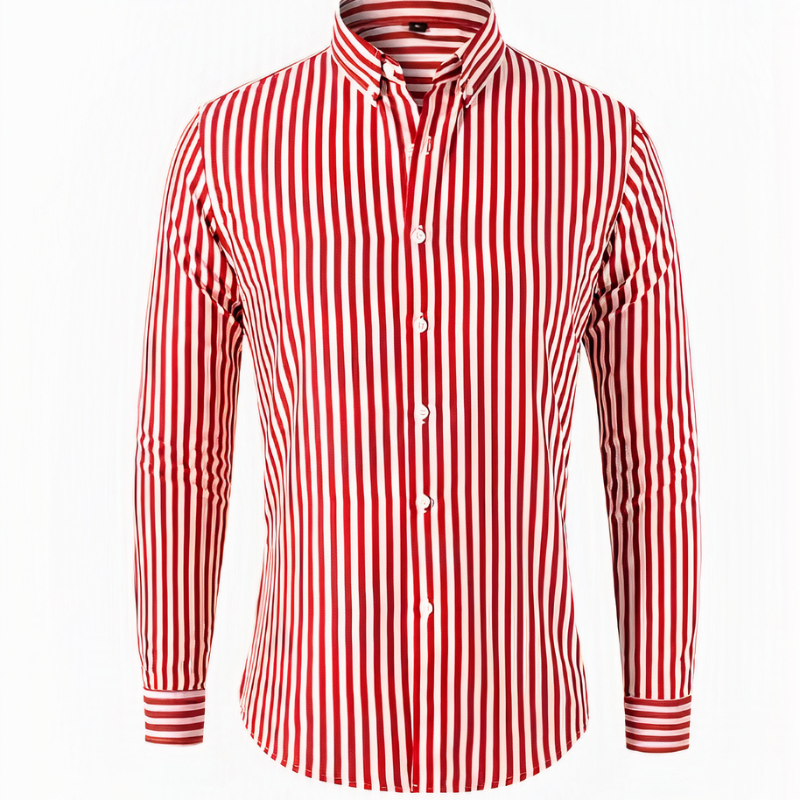 Elegantes Business-Hemd für Herren mit klassischem Streifenmuster und modernem Schnitt für vielseitige Anlässe