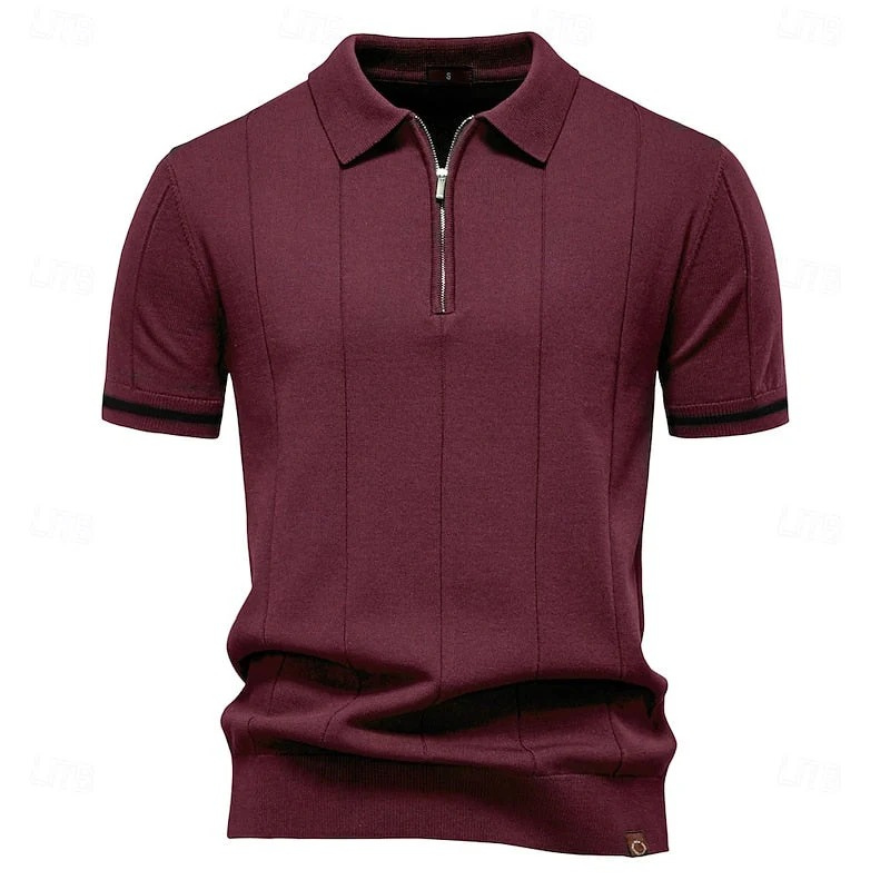 Elegantes Herren-Poloshirt mit Reißverschluss in modernem Design für Alltag und Büro