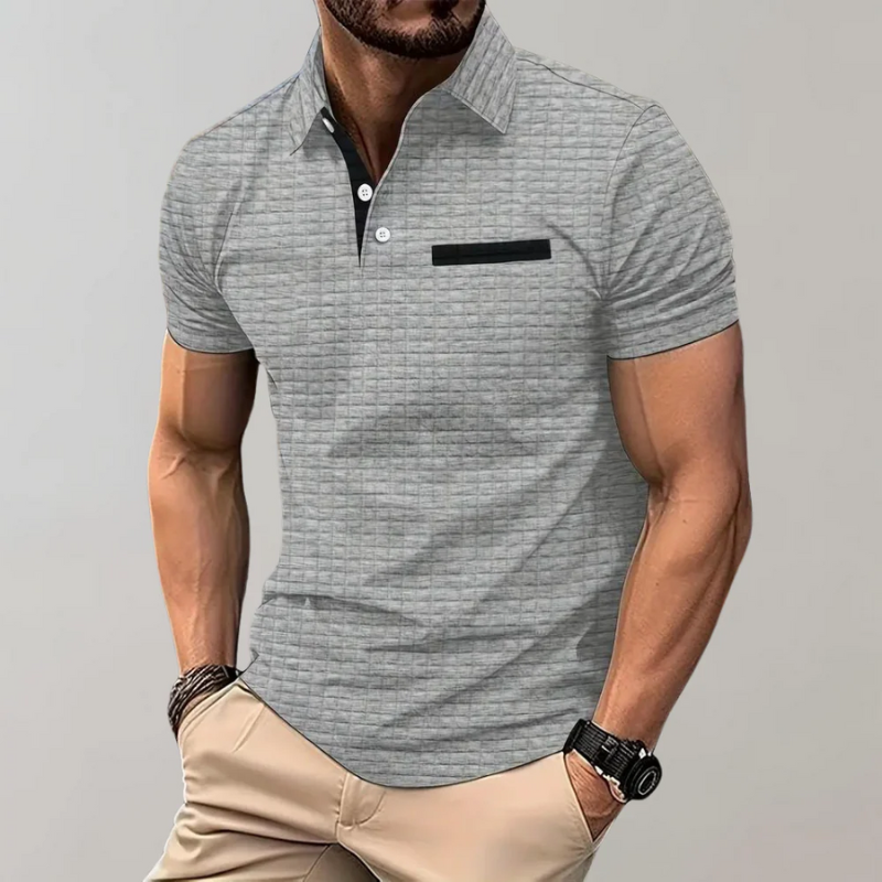 Herren edles Poloshirt mit klassischem Schnitt und dezenten Details