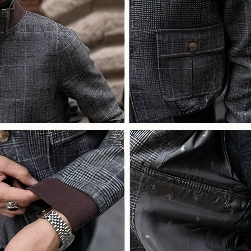 Herren elegante luxuriöse Vintage-Jacke mit klassischem Design für stilvolle und edle Outfits.