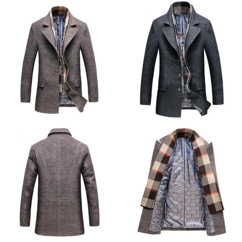 Herren eleganter Premium-Wintermantel, stilvoll und funktional für kalte Tage