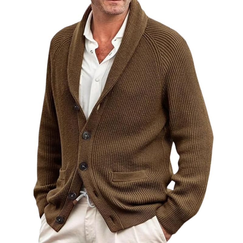 Herren Vintage-Strickjacke in elegantem Design, ideal für Freizeit und Büro.