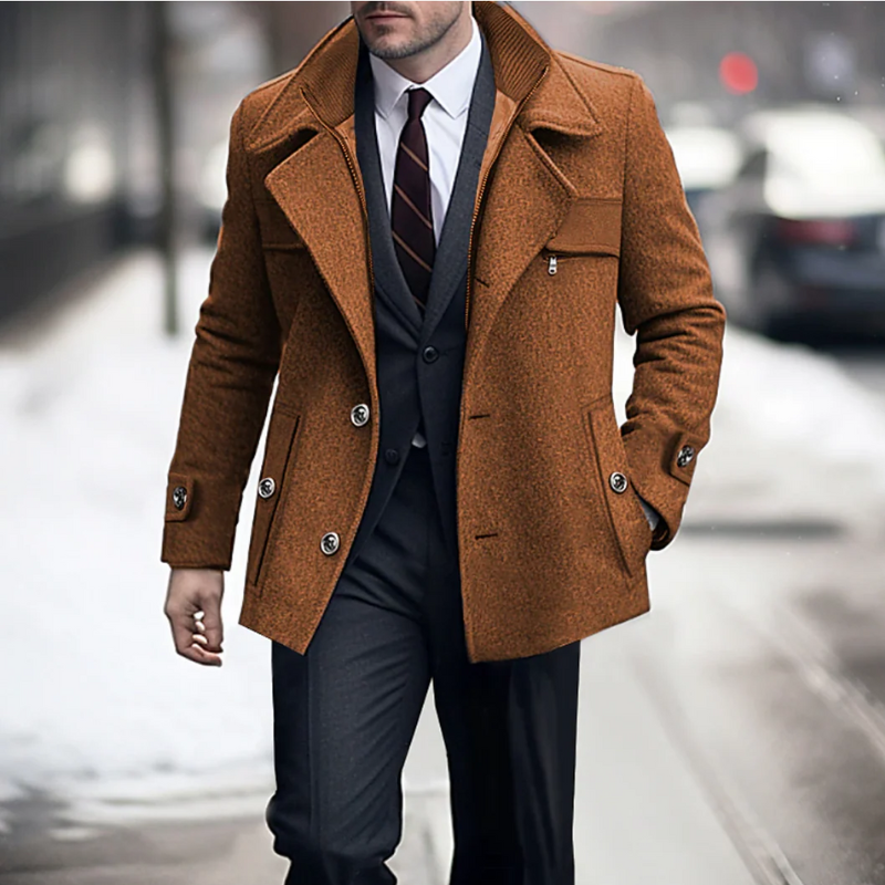 Herren klassischer Businessmantel in elegantem Schnitt für Büro und besondere Anlässe