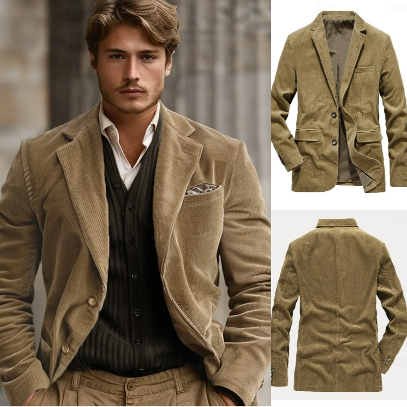 Herren klassischer Vintage Blazer in elegantem Design für stilvolle Anlässe