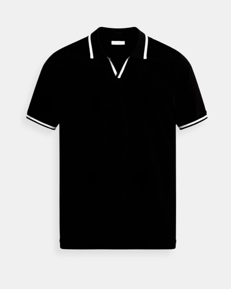 Herren klassisches Poloshirt mit schmaler Passform und Kontrastdetails für warme Tage