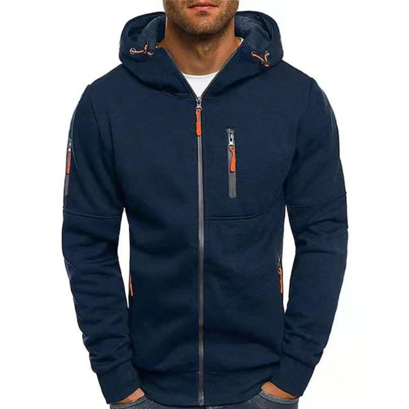 Herren lässiger Kapuzenpullover in modernem Design, ideal für Freizeit und Sport