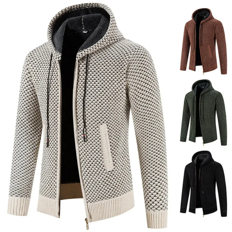 Herren-Strickjacke mit Reißverschluss im modernen und vielseitigen Design