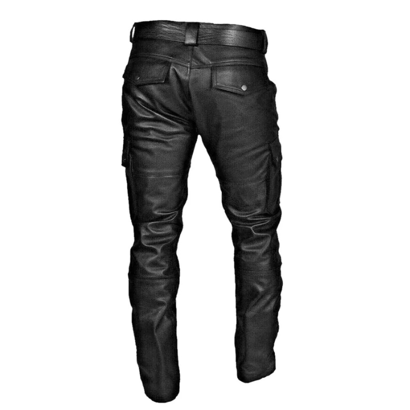 Herren stylische schwarze Bikerhose mit Cargotaschen – bequeme Hose im urbanen Look für den Alltag