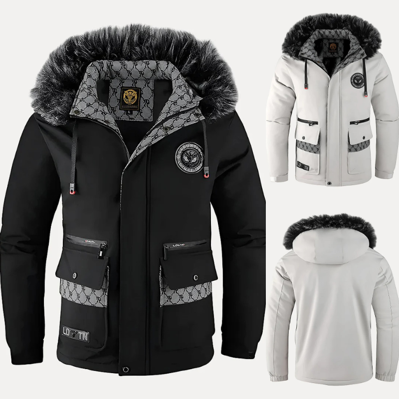 Stylische Winter-Daunenjacke für Herren mit modernem Design und zuverlässigem Kälteschutz