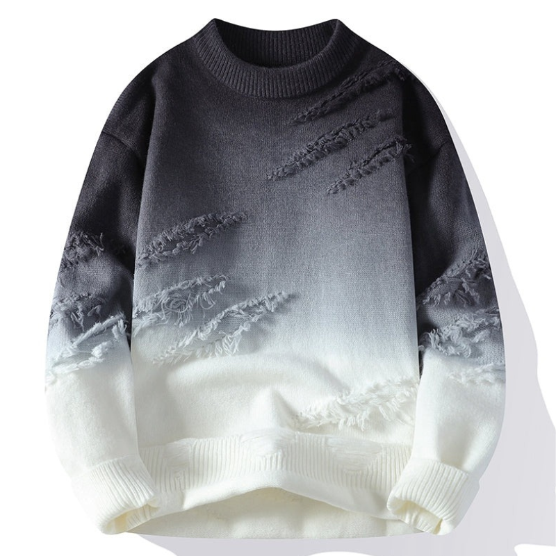 Herren stylischer Ombré-Pullover mit modernem Farbverlauf