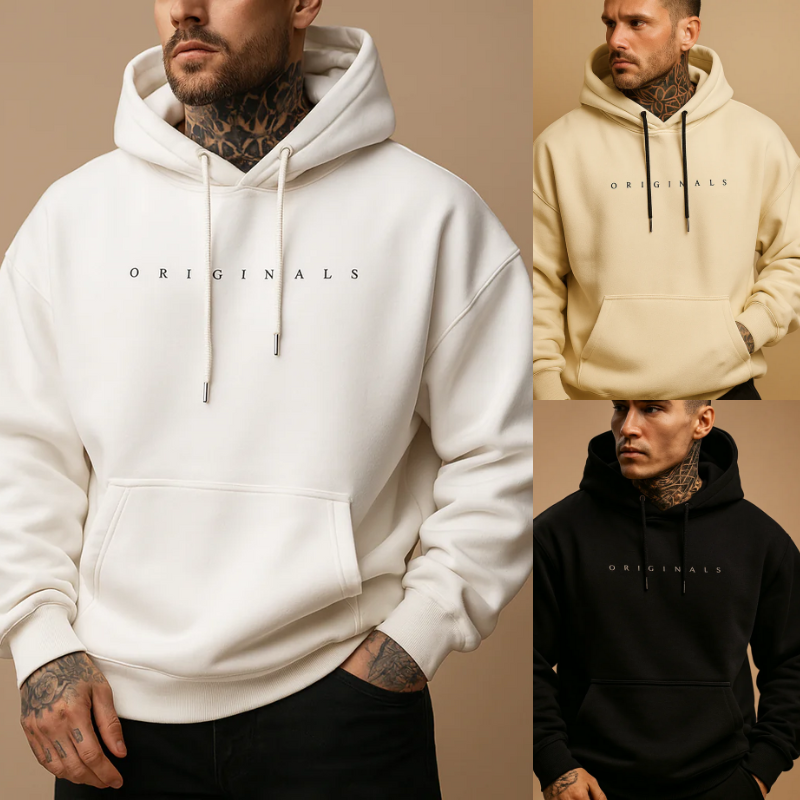 Herren trendiger Hoodie mit modernem Design für stilvolle Freizeit- und Alltagslooks.