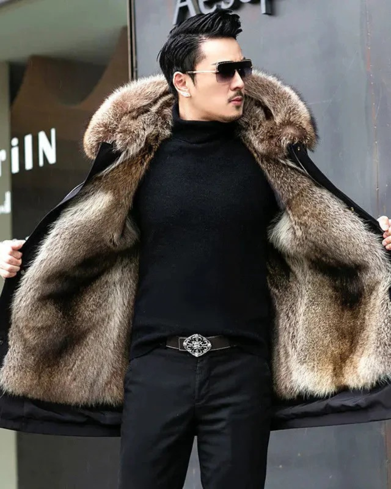 Herren warme weiche Jacke in modernem Stil, ideal für kalte Tage und hohen Tragekomfort.