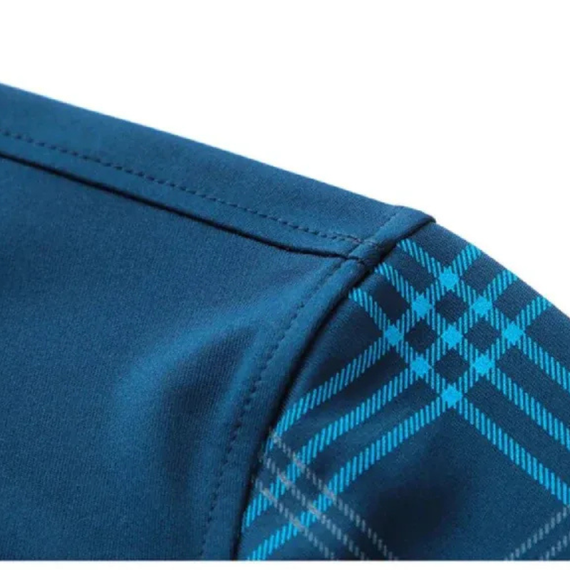 Herren warmes kariertes Poloshirt in zeitlosem Design