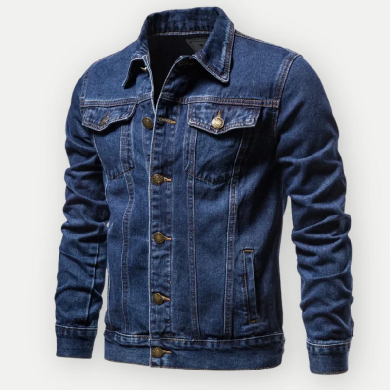Klassische Truckerjacke aus Denim für Herren in zeitlosem Design
