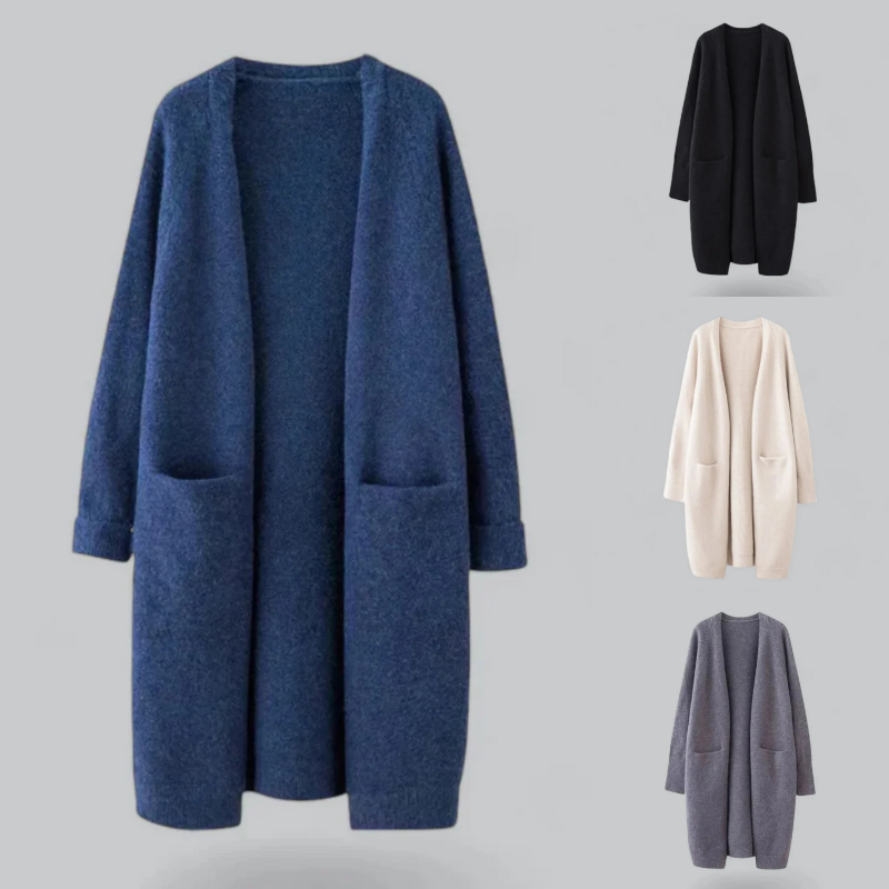 Klassische warme Strickjacke für Damen, stilvoll und bequem