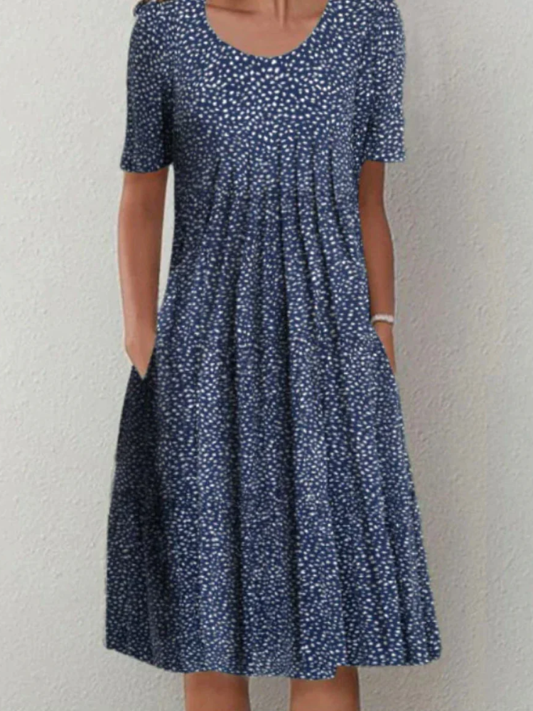 Klassisches geblümtes Sommerkleid Midi für Damen mit schwungvoller Silhouette und femininer Ausstrahlung.