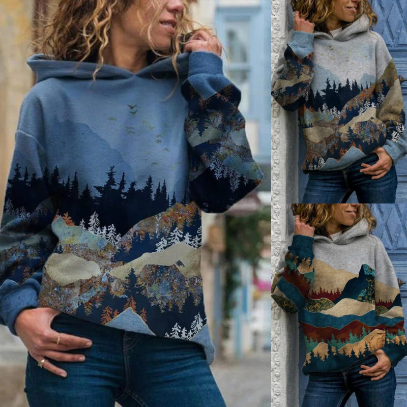 Künstlerischer Hoodie für Damen mit modernem Design und hohem Tragekomfort