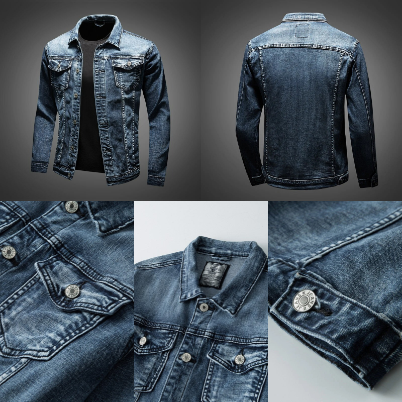 Lässige Jeansjacke für Herren in modernem, zeitlosem Design